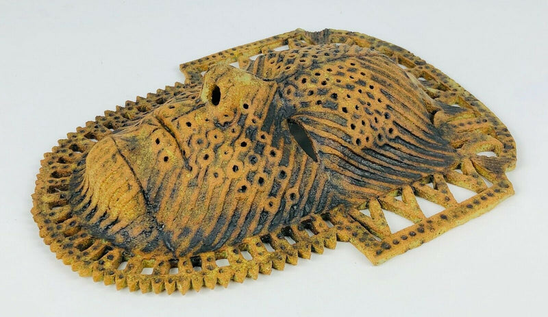 ALASDAIR NEIL MACDONELL STUDIO ART POTTERY IRON FACE MASK WALL PLAQUE