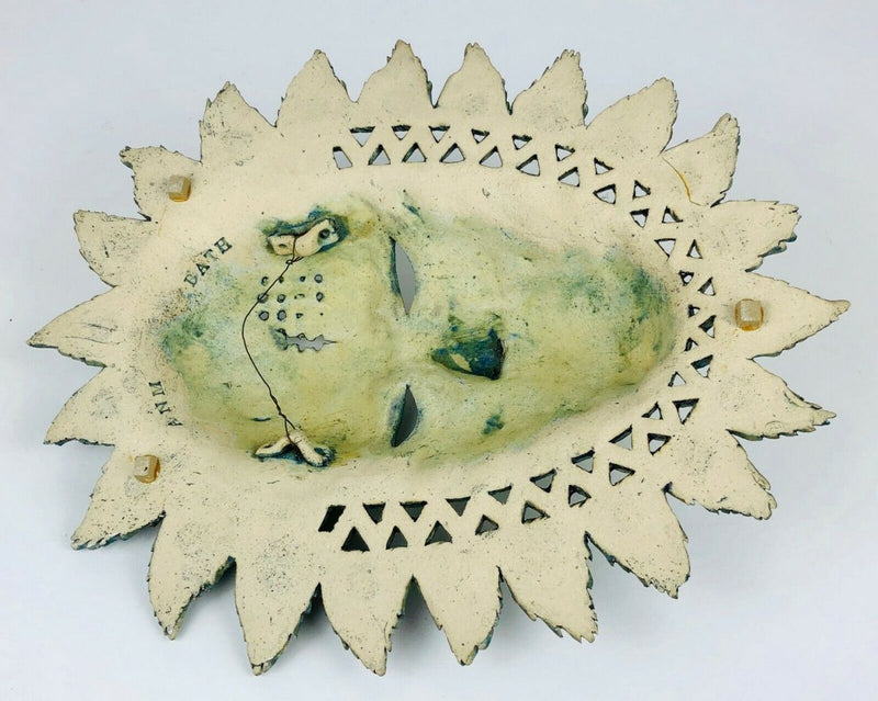 ALASDAIR NEIL MACDONELL STUDIO ART POTTERY IRON FACE MASK WALL PLAQUE