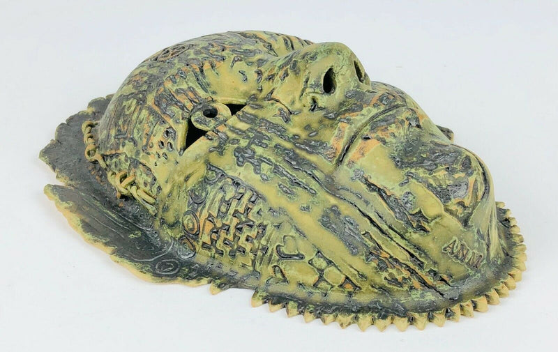 ALASDAIR NEIL MACDONELL STUDIO ART POTTERY IRON FACE MASK WALL PLAQUE