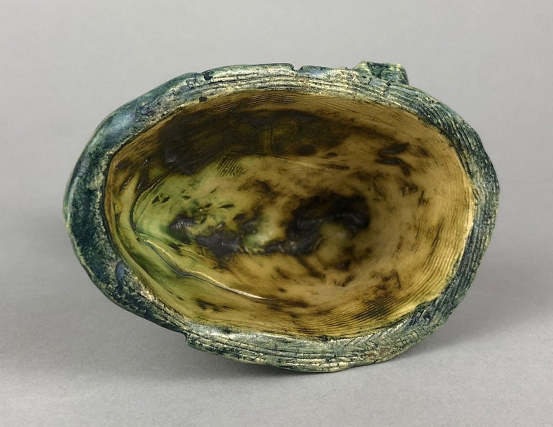 AMANDA POPHAM for LIBERTY & Co. - 1998 STUDIO ART POTTERY FIGURAL CHAMBER CANDLE STICK