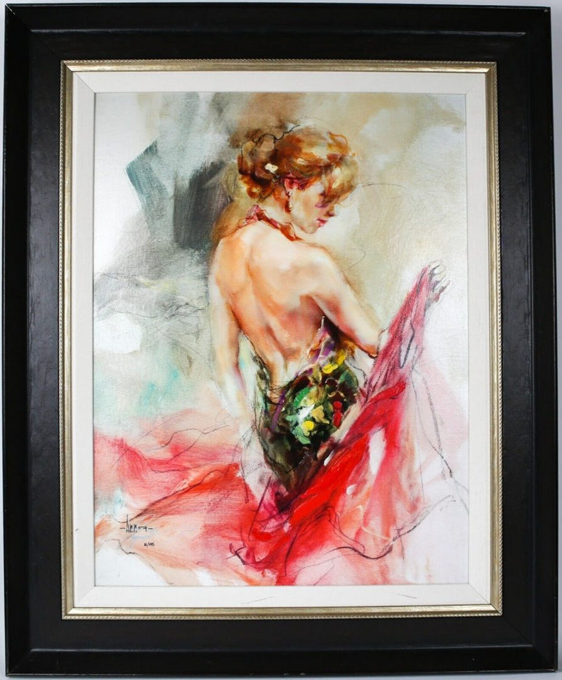 ANNA RAZUMOVSKAYA (C20th) -ELEGANT MUSE- LIMITED EDITION LADY PRINT 16/195 &amp; COA