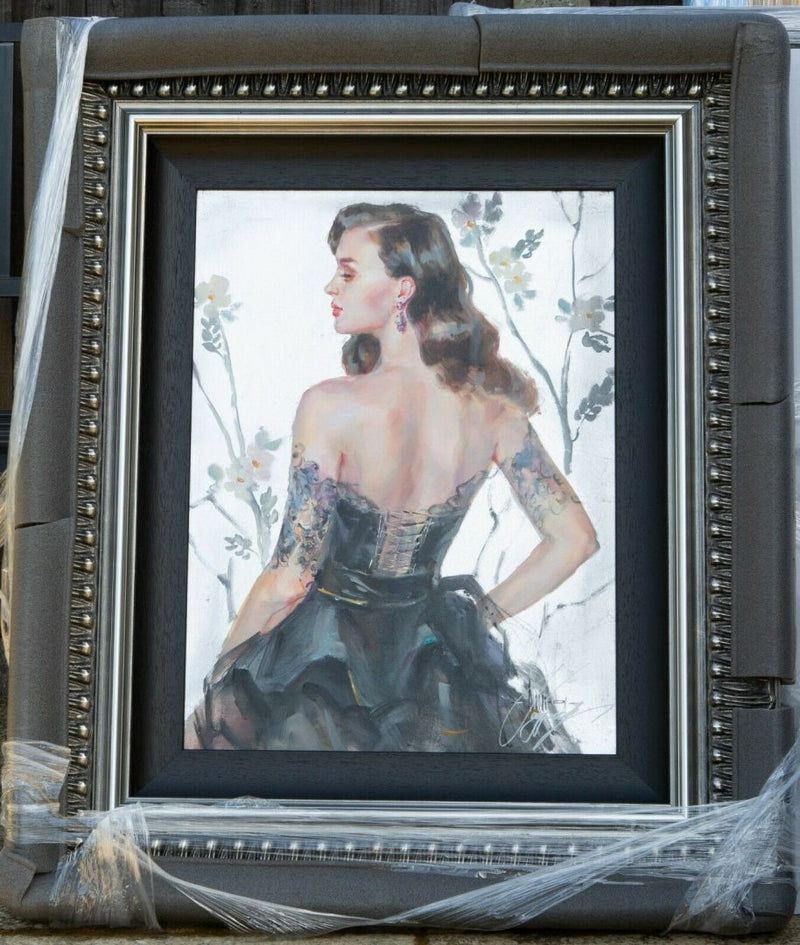 ANNA RAZUMOVSKAYA (RUSSIAN, C20th) -SILVER FANTASY II- ORIGINAL OIL ON CANVAS, SIGNED