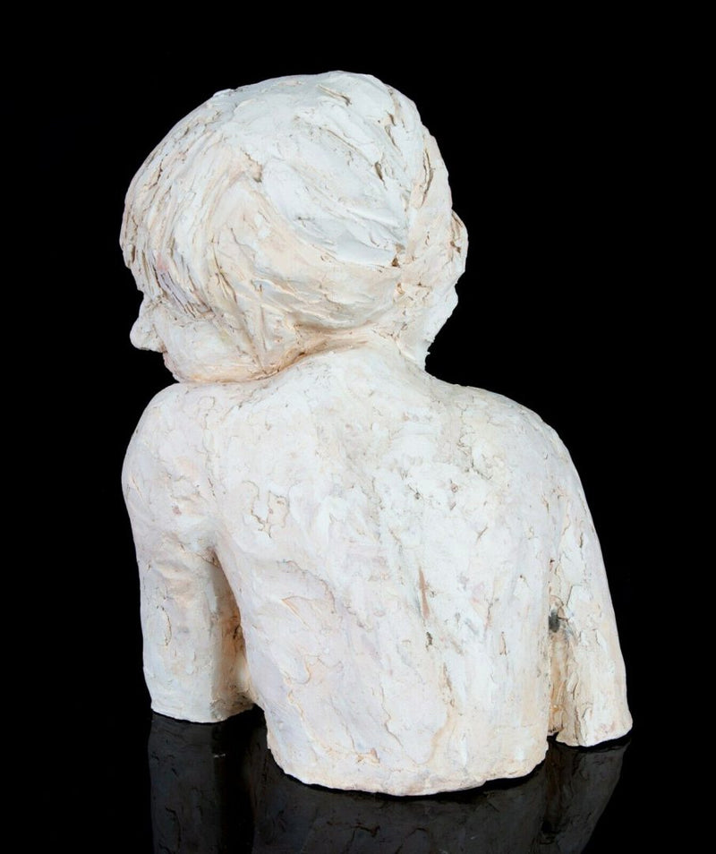 ANNIE SHAW (BRITISH, C20th) -FEMALE BUST- STUDIO ART POTTERY TERRACOTTA SCULPTURE