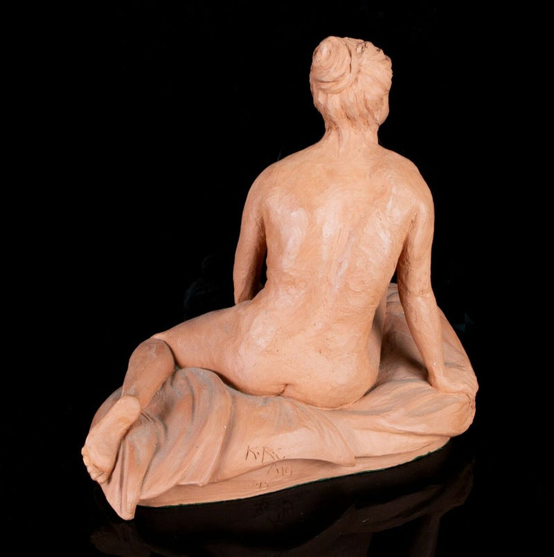 ANNIE SHAW (BRITISH, C20th) -FEMALE NUDE- STUDIO ART POTTERY TERRACOTTA SCULPTURE