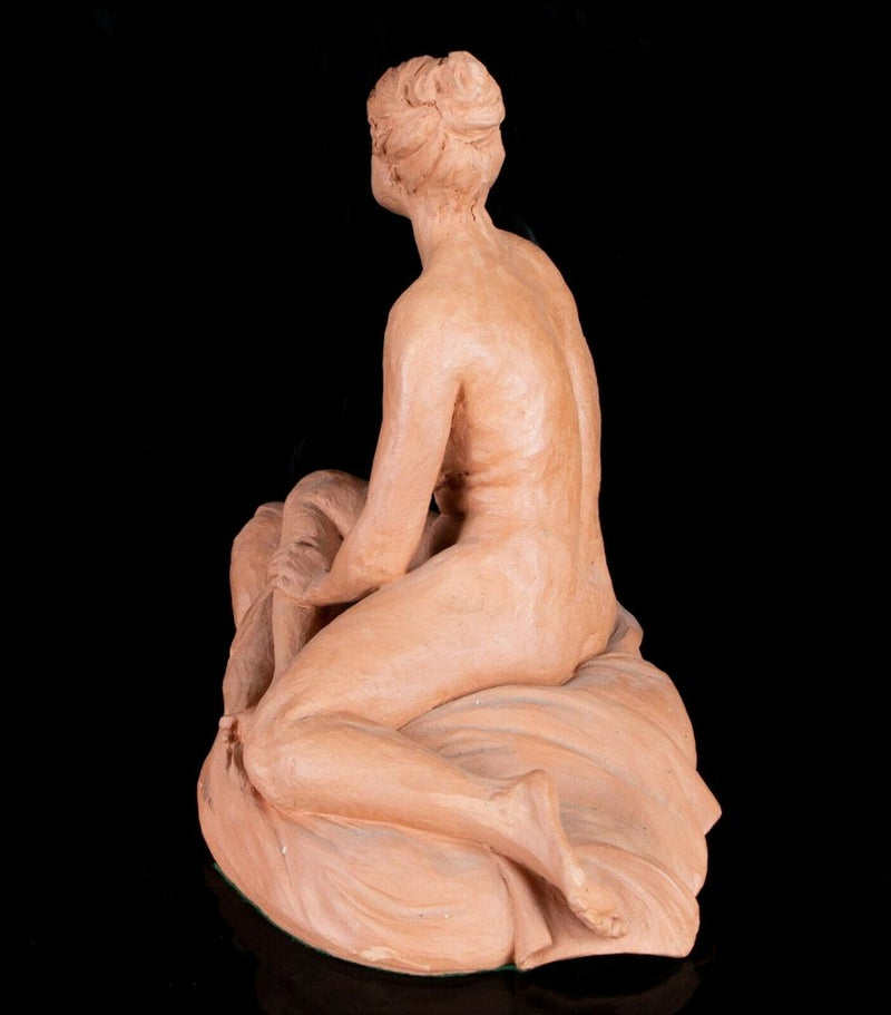 ANNIE SHAW (BRITISH, C20th) -FEMALE NUDE- STUDIO ART POTTERY TERRACOTTA SCULPTURE