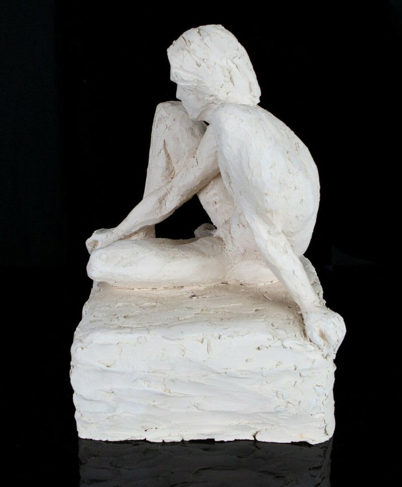 ANNIE SHAW (BRITISH, C20th) -MALE NUDE- STUDIO POTTERY TERRACOTTA SCULPTURE