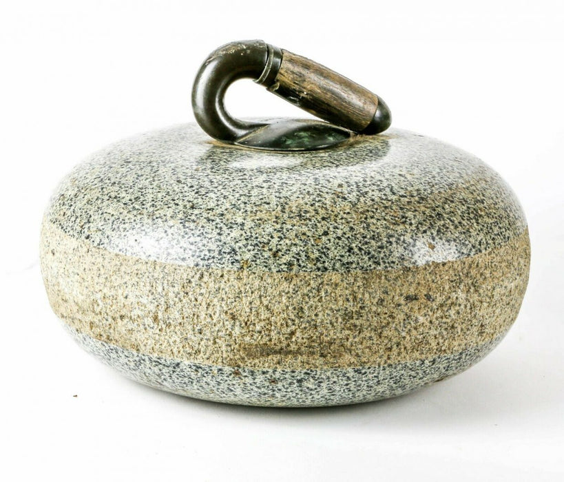 GRANITE CURLING STONE WITH HANDLE, 28cm