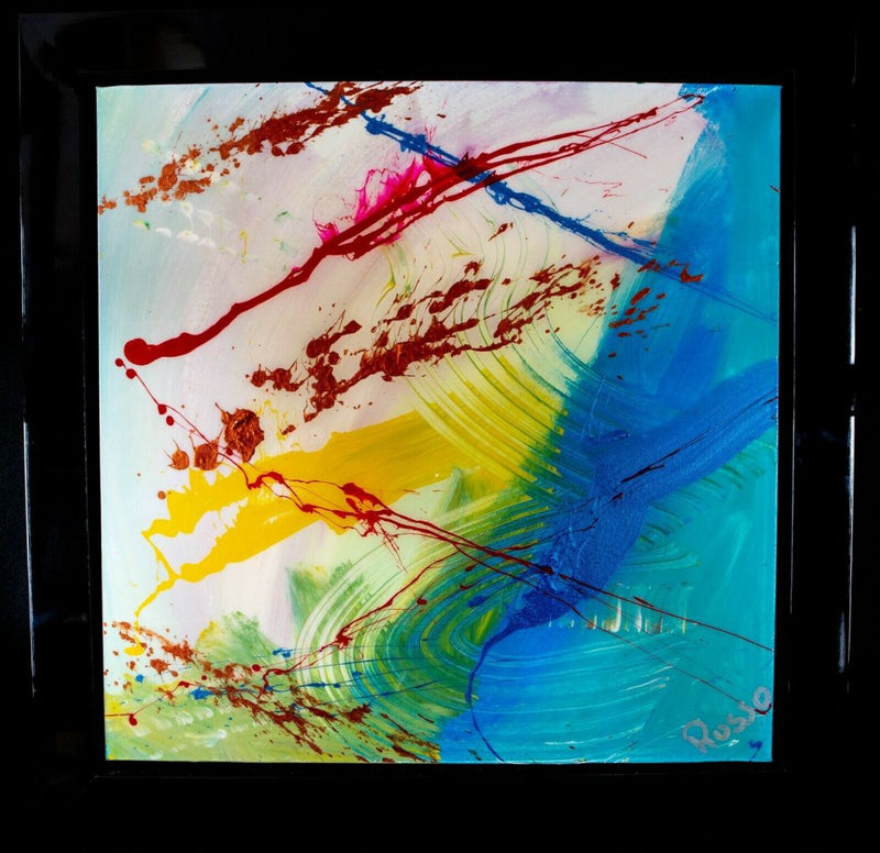 ANTONIO RUSSO (BRITISH, b.1965) -HER MAJESTY- ABSTRACT, ACRYLIC ON CANVAS, SIGNED