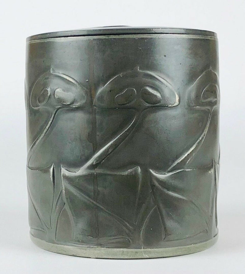 ARCHIBALD KNOX for LIBERTY &amp; Co. - TUDRIC PEWTER TOBACCO BOX BISCUIT BARREL POT No. 0193