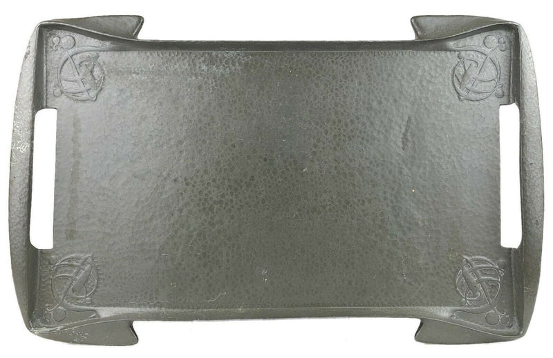 ARCHIBALD KNOX for LIBERTY &amp; Co. LARGE TUDRIC PEWTER TWIN HANDLED TRAY DISH 0376