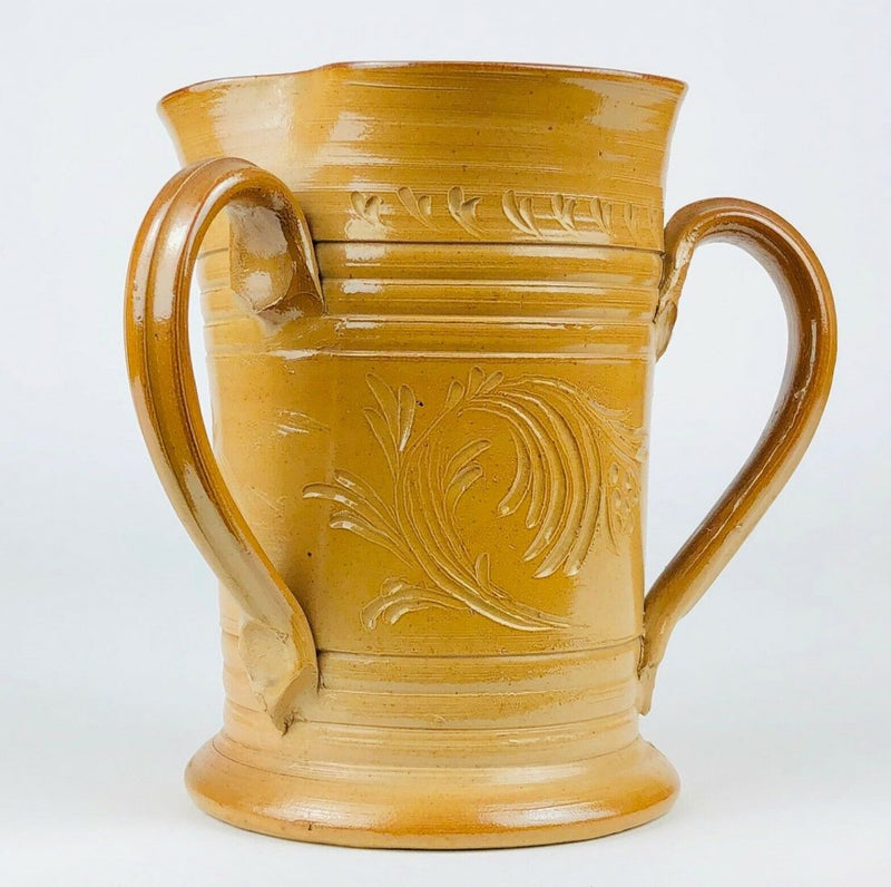 ARTHUR E PEARCE for DOULTON LAMBETH - SALTGLAZED STONEWARE TYG JUG VASE I889