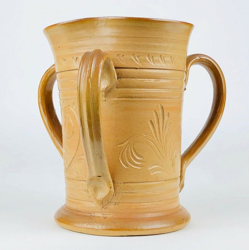 ARTHUR E PEARCE for DOULTON LAMBETH - SALTGLAZED STONEWARE TYG JUG VASE I889