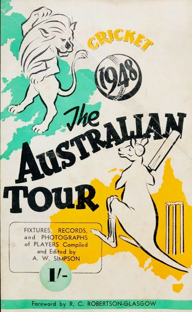 ASHES 1948 AUSTRALIAN TOUR 'INVINCIBLES' ENGLAND, AUSTRALIA & DON BRADMAN SIGNED PRESENTATION