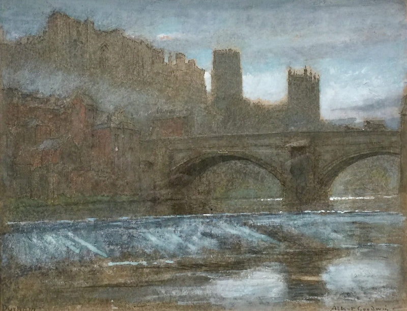 ALBERT GOODWIN, 'DURHAM CASTLE, CATHEDRAL AND FRAMWELLGATE BRIDGE', WATERCOLOUR