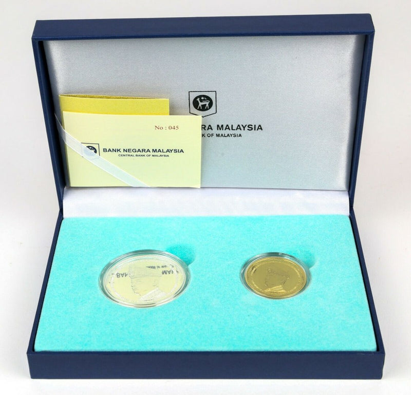 BANK NEGARA - CENTRAL BANK OF MALAYSIA NORDIC GOLD &amp; SILVER PROOF COIN SET &amp; COA