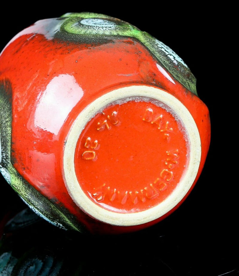 BAY KERAMIC - PAIR OF WEST GERMAN STUDIO ART POTTERY GLAZED VASES, 84-20