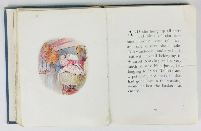 BEATRIX POTTER -TALE OF MRS TIGGY WINKLE- FIRST EDITION, DELUXE, FREDERICK WARNE & Co. 1905