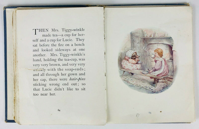 BEATRIX POTTER -TALE OF MRS TIGGY WINKLE- FIRST EDITION, DELUXE, FREDERICK WARNE & Co. 1905