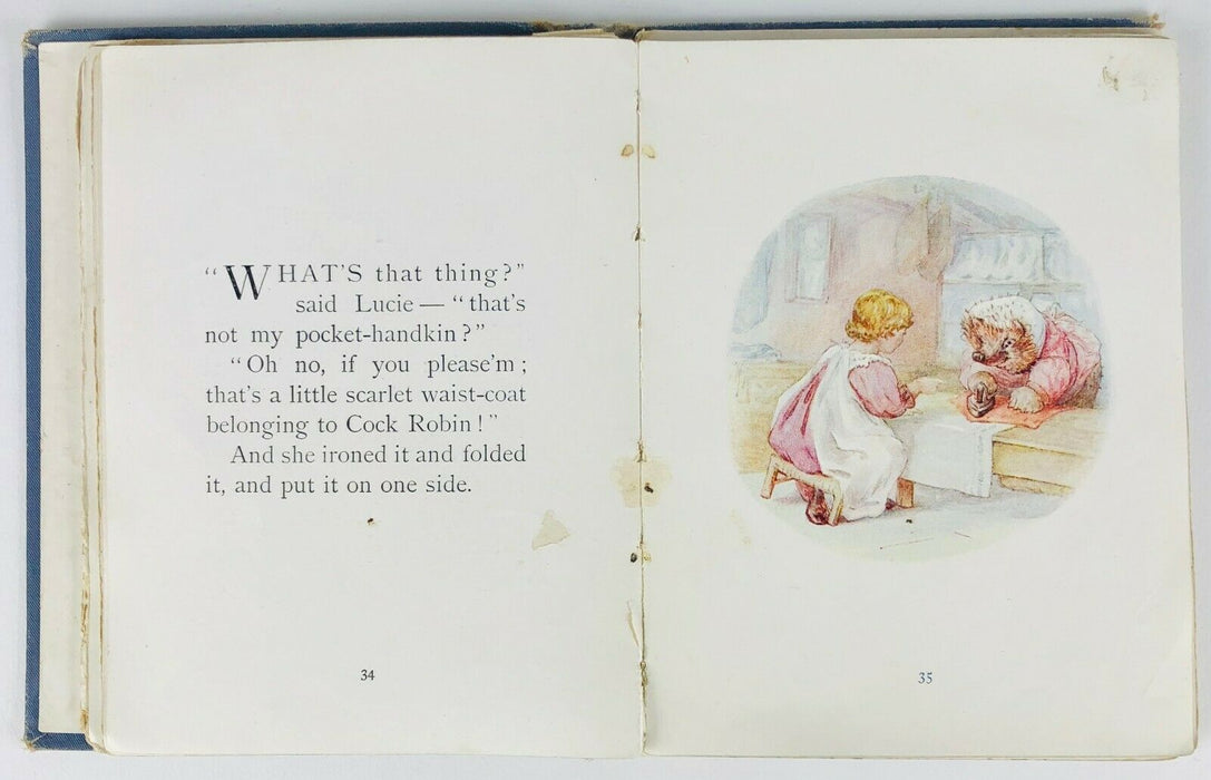 BEATRIX POTTER -TALE OF MRS TIGGY WINKLE- FIRST EDITION, DELUXE, FREDERICK WARNE & Co. 1905