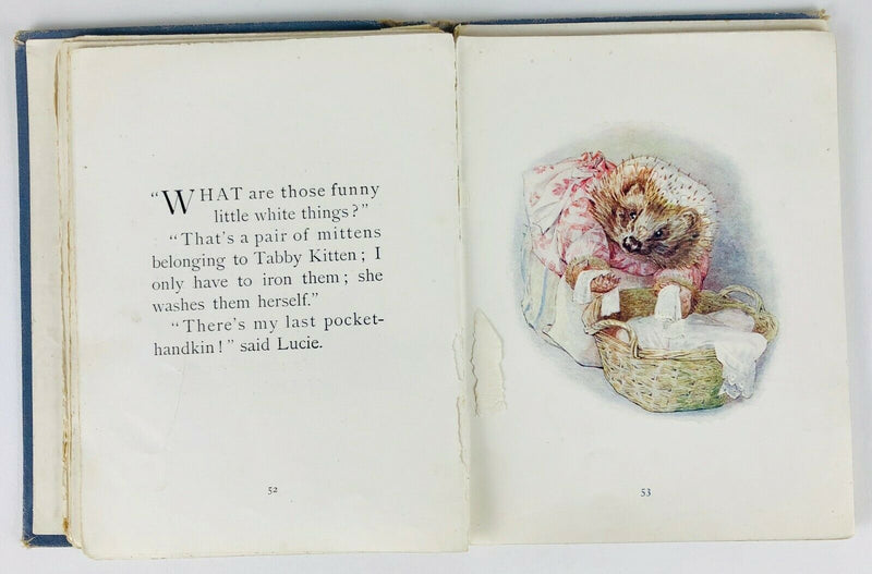 BEATRIX POTTER -TALE OF MRS TIGGY WINKLE- FIRST EDITION, DELUXE, FREDERICK WARNE & Co. 1905