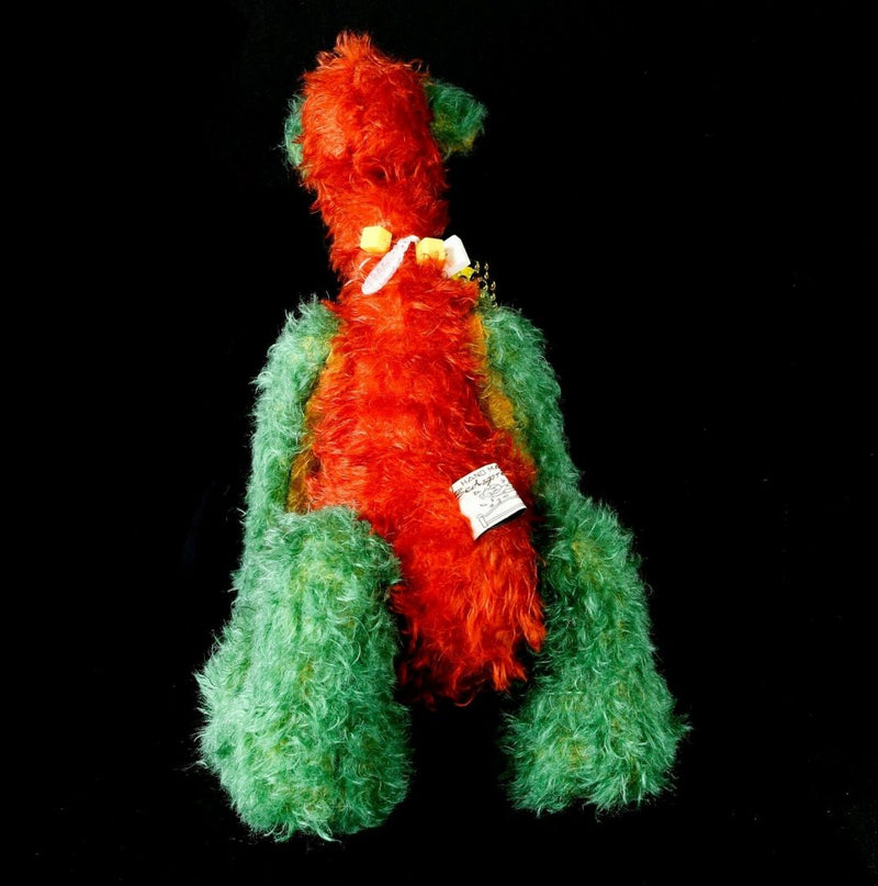 BEDSPRING BEARS BY AMANDA DAVIES -TROPICANA- LARGE COLOURFUL DOG BEAR UNIQUE 1/1