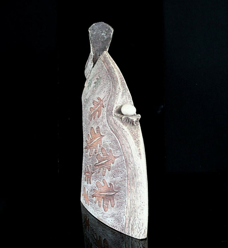 BLANDINE ANDERSON (BRITISH, C20th) - BIRD NEST EGG ROCK CERAMIC SCULPTURE MODEL
