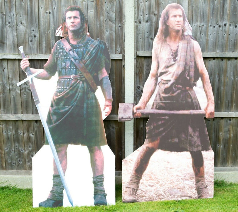 BRAVEHEART - MEL GIBSON WILLIAM WALLACE LIFE SIZE FREESTANDING CARD DISPLAYS