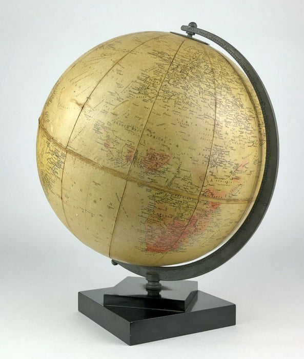 C20th PHILIPS 10&quot; CHALLENGE GLOBE GEOGRAPHICAL TERRESTRIAL MAP &amp; STAND