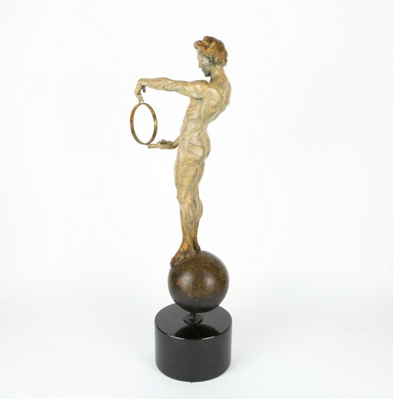 CARL PAYNE (b.1969) -CONQUEST- LIMITED EDITION BRONZE SCULPTURE FIGURE & COA