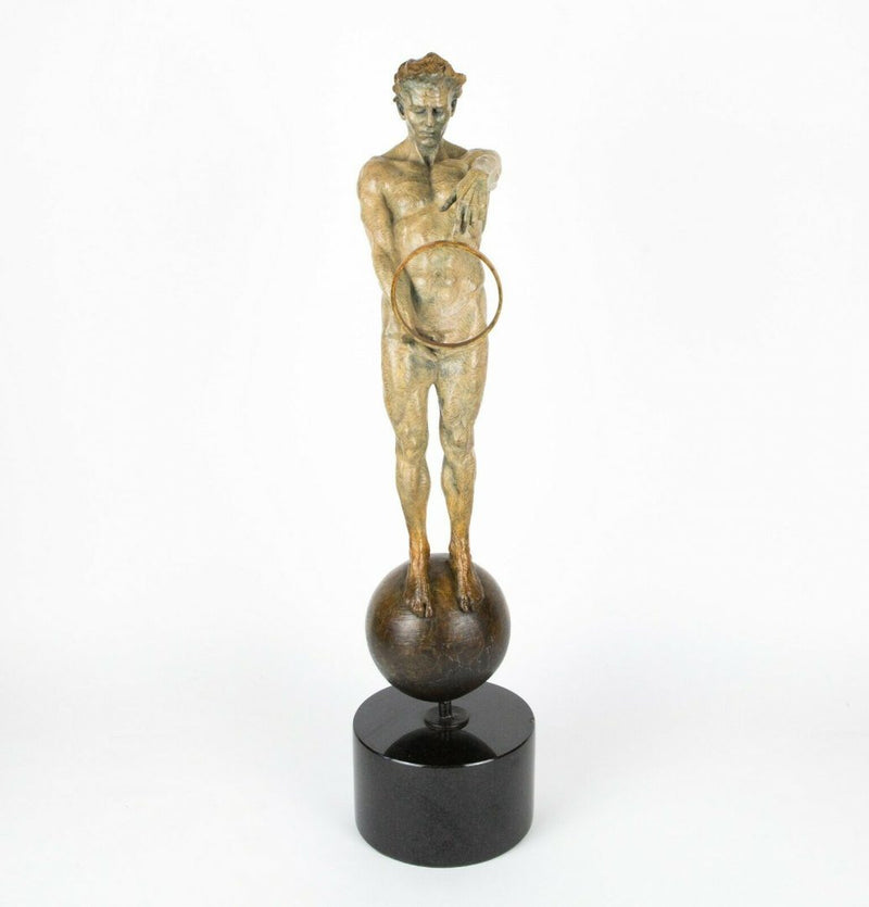 CARL PAYNE (b.1969) -CONQUEST- LIMITED EDITION BRONZE SCULPTURE FIGURE & COA