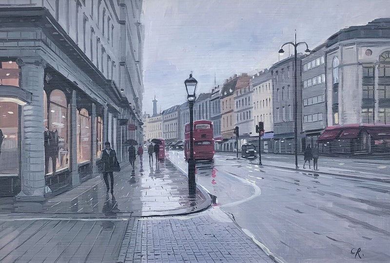 CHARLES ROWBOTHAM 'VIEW FROM THE SAVOY', LONDON, ORIGINAL OIL PAINTING, SIGNED