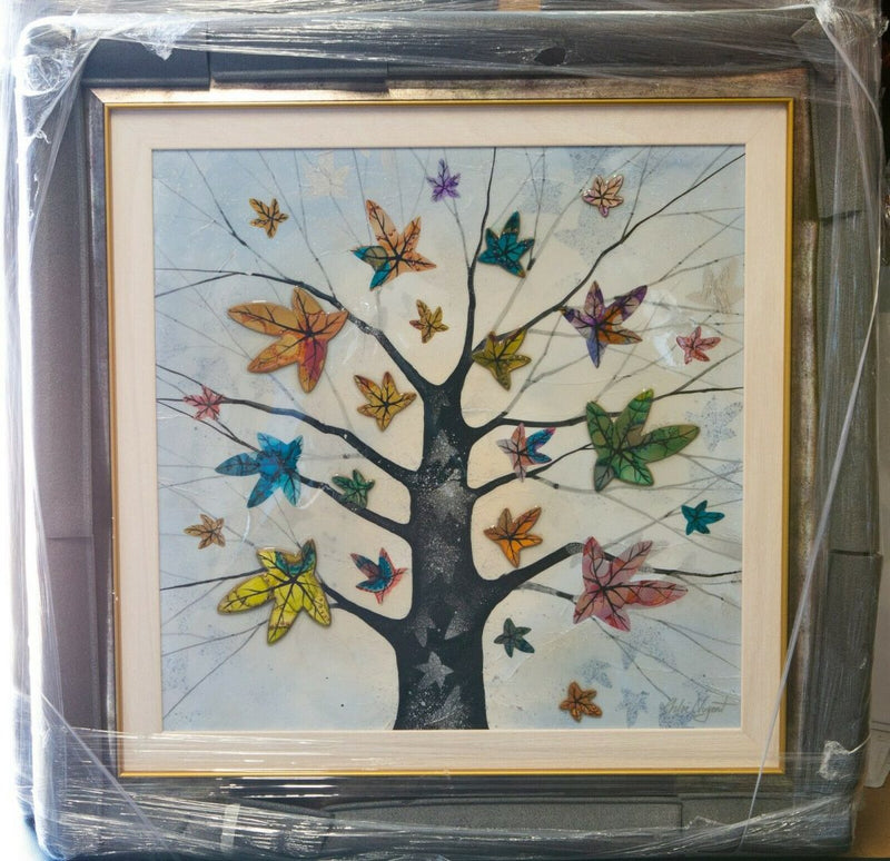 CHLOE NUGENT (BRITISH, C20th) -COLOURED LIGHT I- TREE STUDY, ORIGNAL MIXED MEDIA, SIGNED