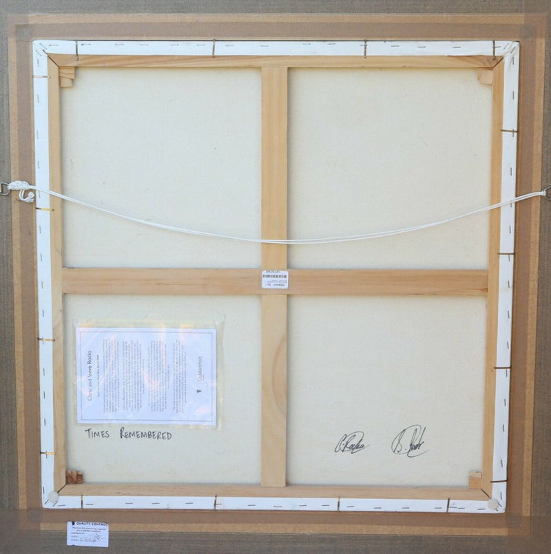 CHRIS & STEVE ROCKS (C20th) -TIMES REMEMBERED- LARGE ACRYLIC ON CANVAS PAINTING, SIGNED
