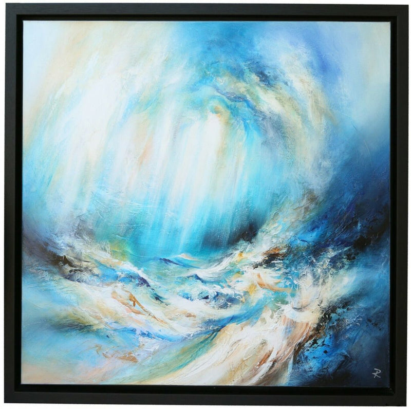 CHRIS & STEVE ROCKS (C20th) -WAVE RHYTHMS II- LARGE ACRYLIC ON CANVAS PAINTING, SIGNED