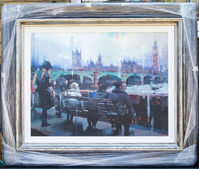 CHRISTIAN HOOK (BRITISH, b.1971) -EMBANKMENT- LIMITED EDITION LONDON CITY PRINT, 39/195