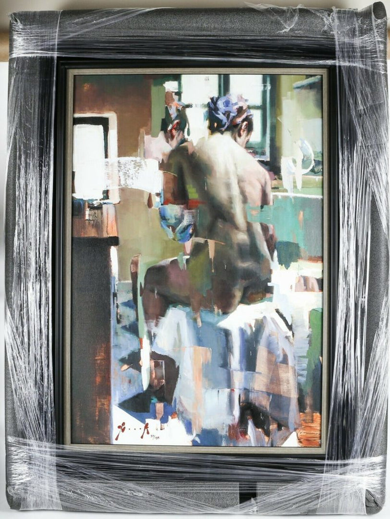 CHRISTIAN HOOK (BRITISH, b.1971) -THE BATHER- LIMITED EDITION NUDE PRINT, 37/195