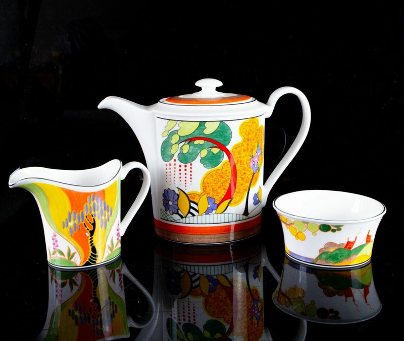 CLARICE CLIFF BY WEDGWOOD -WINDBELLS- LTD EDITION CONNOISSEUR COLLECTION TEA SET