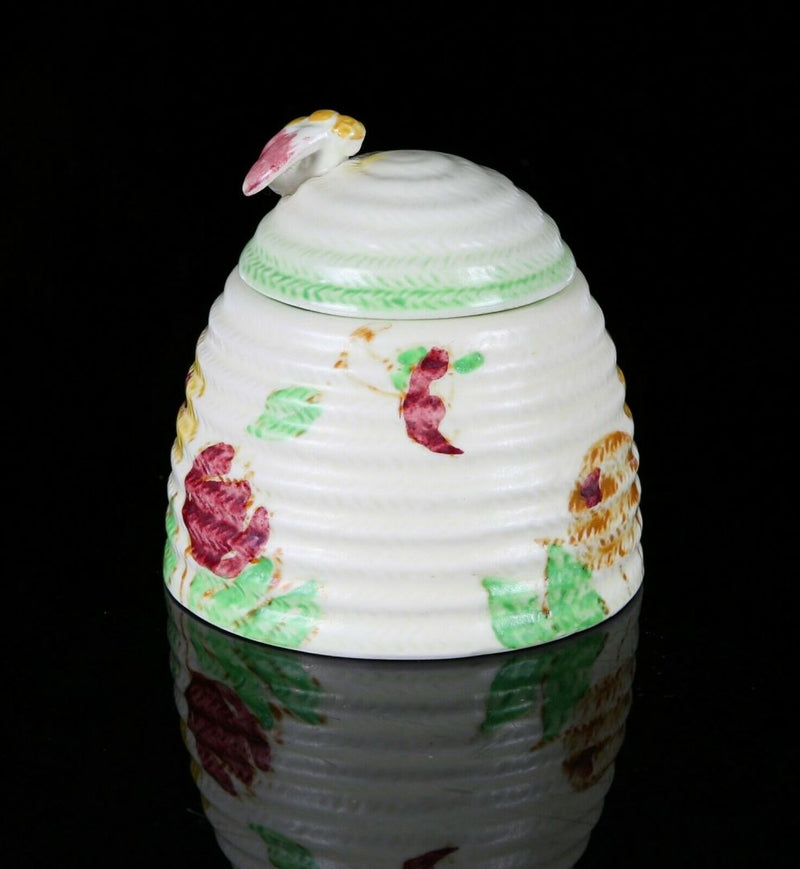 CLARICE CLIFF -GLORIA- BIZARRE WILKINSON ART DECO POTTERY HONEY PRESERVE POT JAR