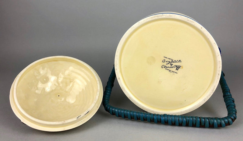 CLARICE CLIFF 'MARGUERITE' NEWPORT BIZARRE BEEHIVE RIBBED BISCUIT BARREL JAR POT