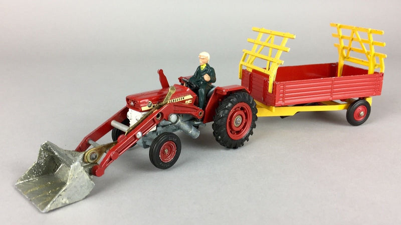 CORGI TOYS - MASSEY-FERGUSON 165 TRACTOR DRIVER TIPPING TRAILER, GIFT SET No.9, BOXED