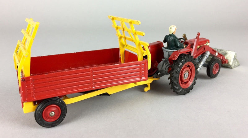 CORGI TOYS - MASSEY-FERGUSON 165 TRACTOR DRIVER TIPPING TRAILER, GIFT SET No.9, BOXED