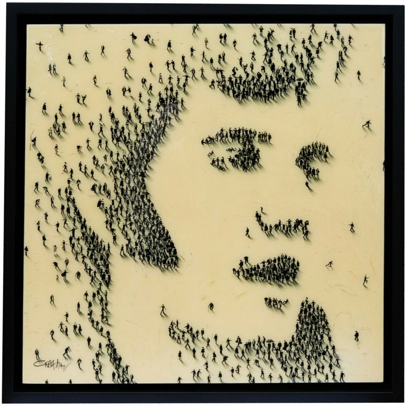 CRAIG ALAN (AMERICAN, b.1971) -ELVIS THE KING III- ORIGINAL MIXED MEDIA, SIGNED