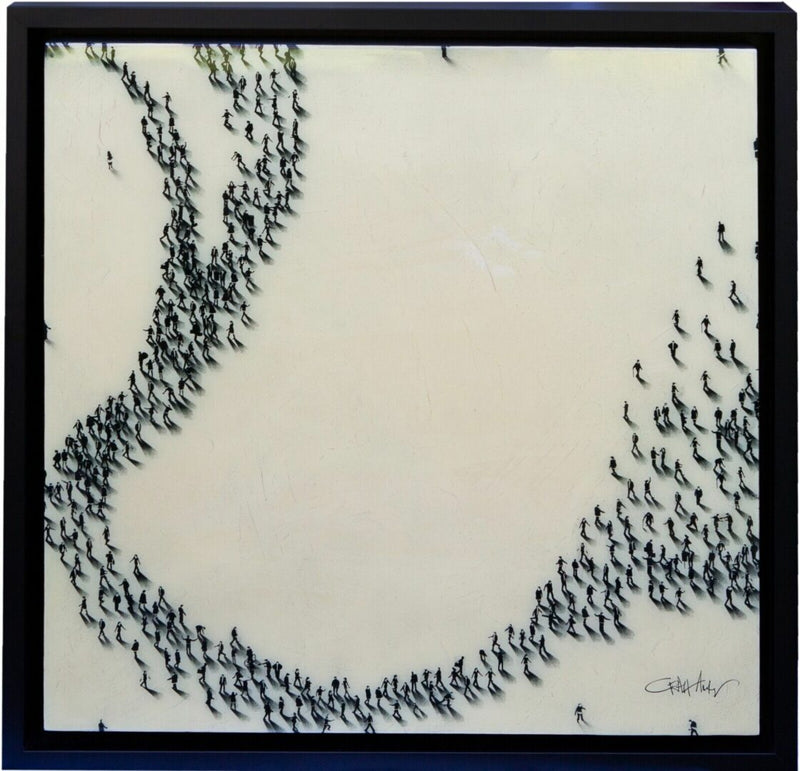 CRAIG ALAN (AMERICAN, b.1971) -VITALITY VI- LARGE ORIGINAL MIXED MEDIA, SIGNED