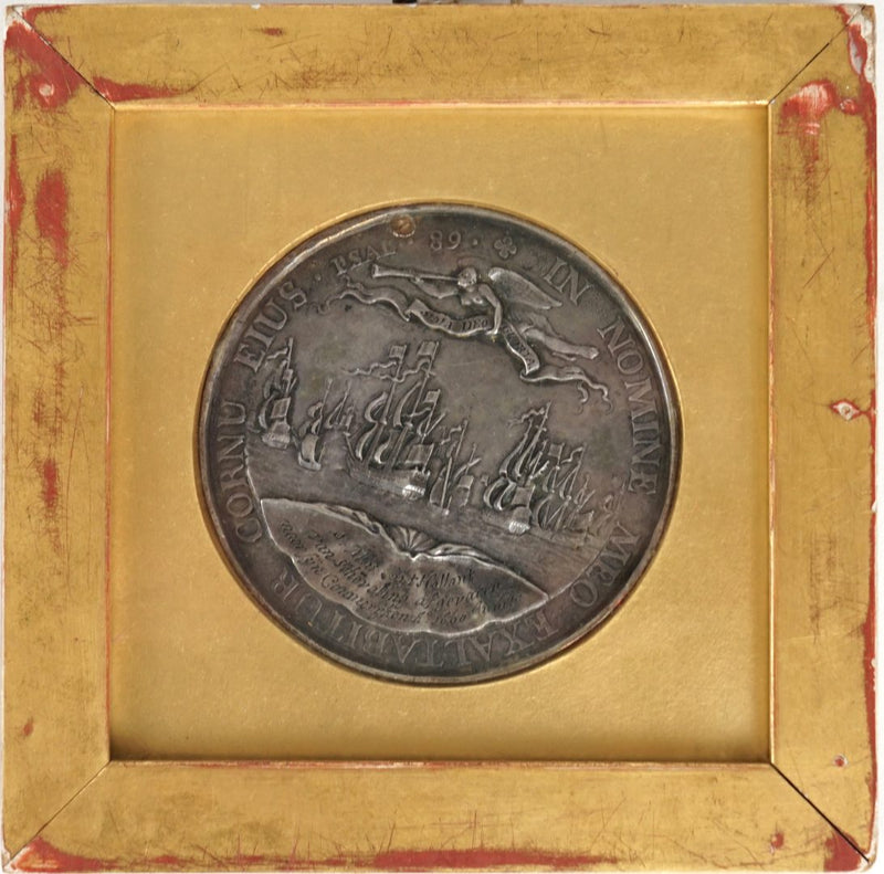 PIETER VAN ABEELE - KING CHARLES II EMBARKATION AT SCHEVENINGEN 1660 SILVER MEDAL