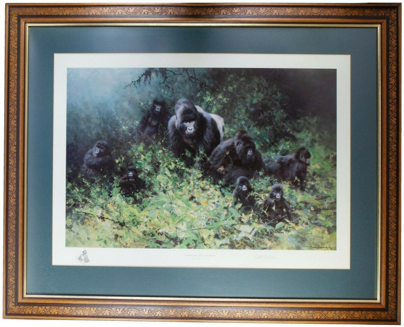 DAVID SHEPHERD (1931-2017) -MOUNTAIN GORILLAS OF RWANDA- LIMITED EDITION PRINT, SIGNED