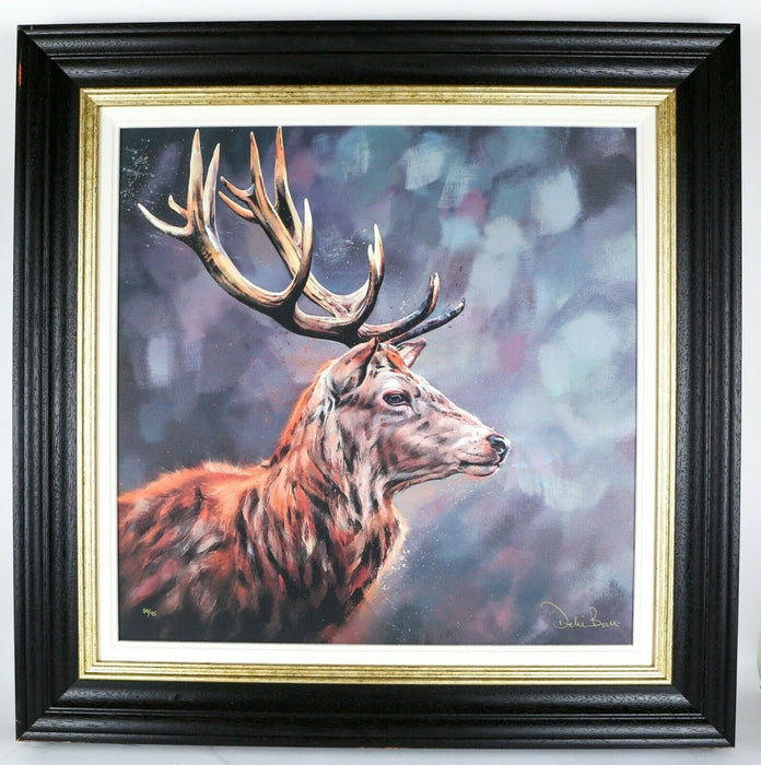 DEBBIE BOON (BRITISH, b.1960) -LORD AND MASTER- STAG DEER LIMITED EDITION PRINT 59/95 COA