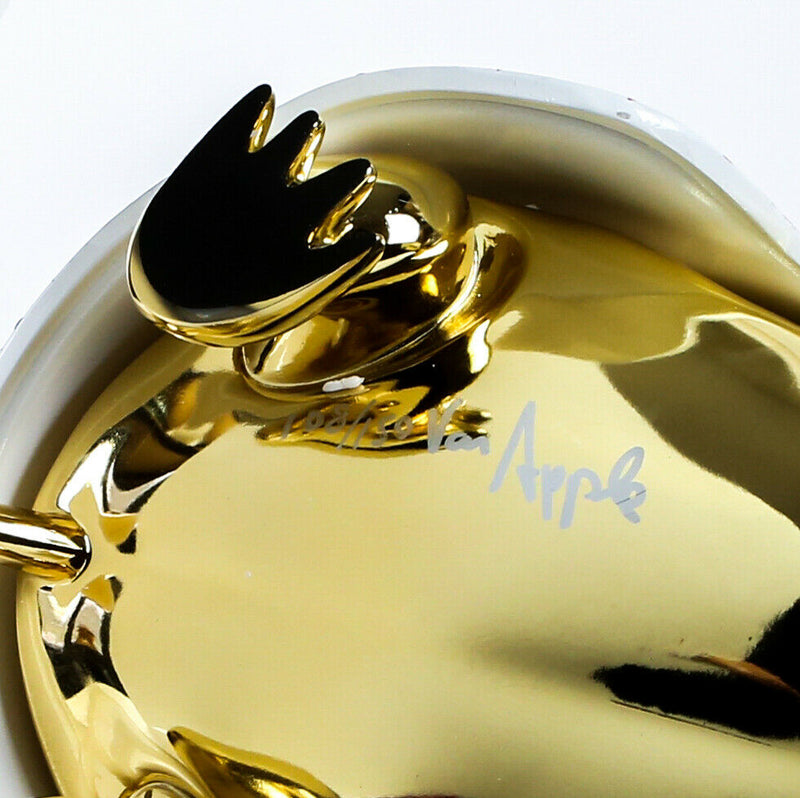 DIEDERIK VAN APPLE -GOLDEN PEACE TURTLE, UNION JACK- LIMITED EDITION SCULPTURE