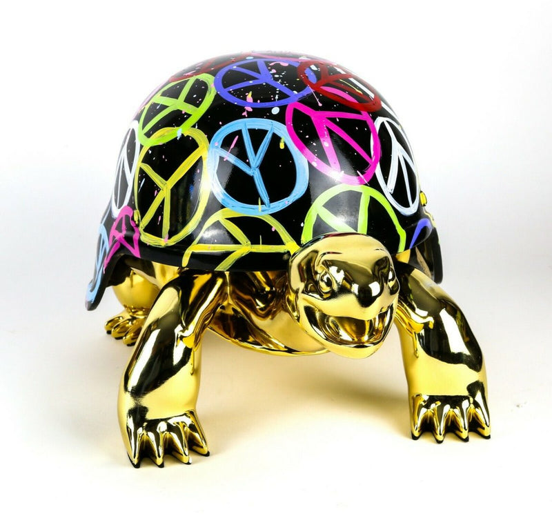 DIEDERIK VAN APPLE -WORLD PEACE GOLDEN PEACE TURTLE- LIMITED EDITION SCULPTURE