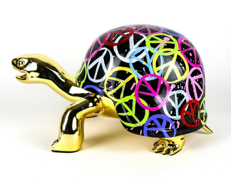 DIEDERIK VAN APPLE -WORLD PEACE GOLDEN PEACE TURTLE- LIMITED EDITION SCULPTURE