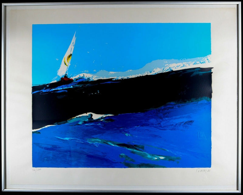 DONALD HAMILTON FRASER RA (1929-2009) -SEASCAPE- LIMITED EDITION PRINT, SIGNED